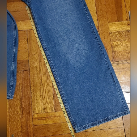 Princess Polly Wide Leg High Waisted Baggy Jeans Relaxed Fit Mid Wash Blue SZ 2 - Picture 12 of 12